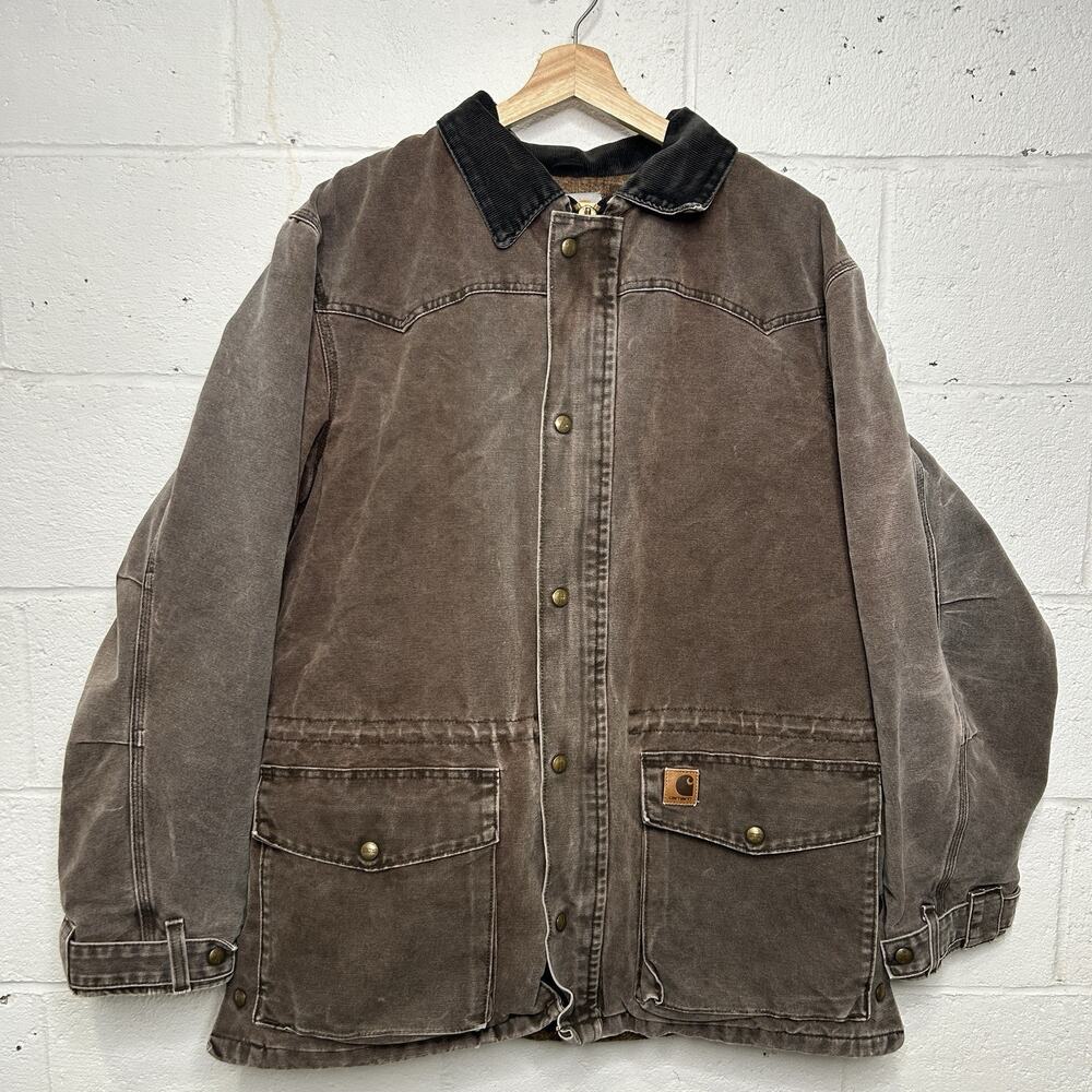 Vintage Carhartt Blanket Lined Chore Jacket "Chestnut" C52